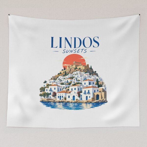 Artikelvorschau, Lindos Sonnenuntergang Rhodos entworfen und verkauft von pirminio.