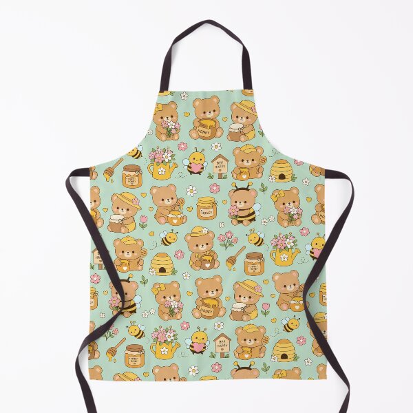Item preview, Teddy Bear Honey Bee Garden Kawaii Pattern designed and sold by Soft Berry Studio.