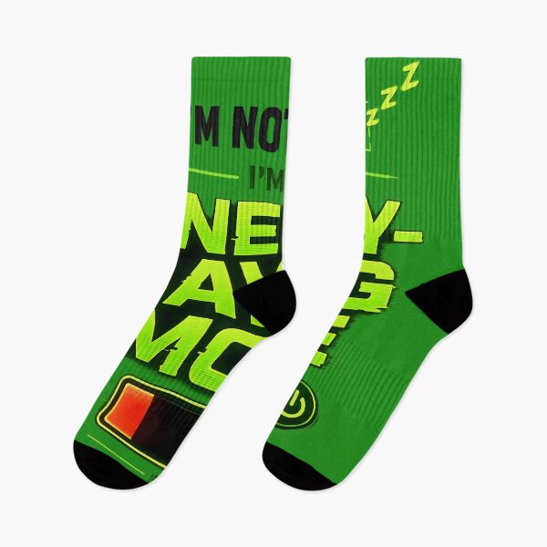 Item preview, Energy Saving Mode Meme – Funny Lazy Quote Neon Glitch Transparent Design designed and sold by Imagetore.