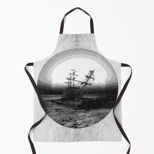 Item preview, Tall Ship Storm Sea Dark Maritime Circular Vignette Art designed and sold by Ghoul Enterprises.