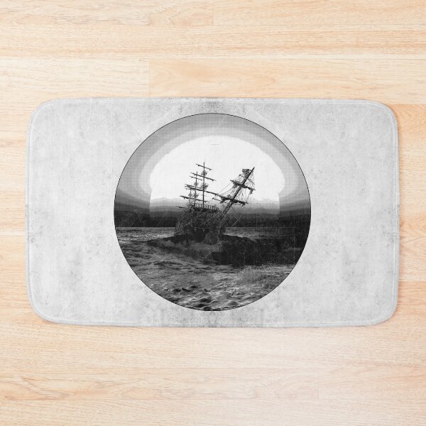 Item preview, Tall Ship Storm Sea Dark Maritime Circular Vignette Art designed and sold by Ghoul Enterprises.