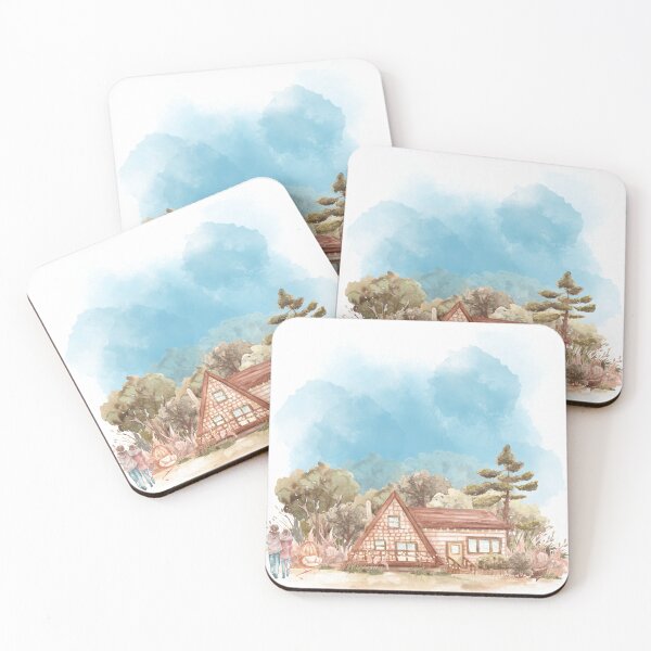 Item preview, Watercolor Cozy Cabin Couple Night Forest designed and sold by mug&more station.