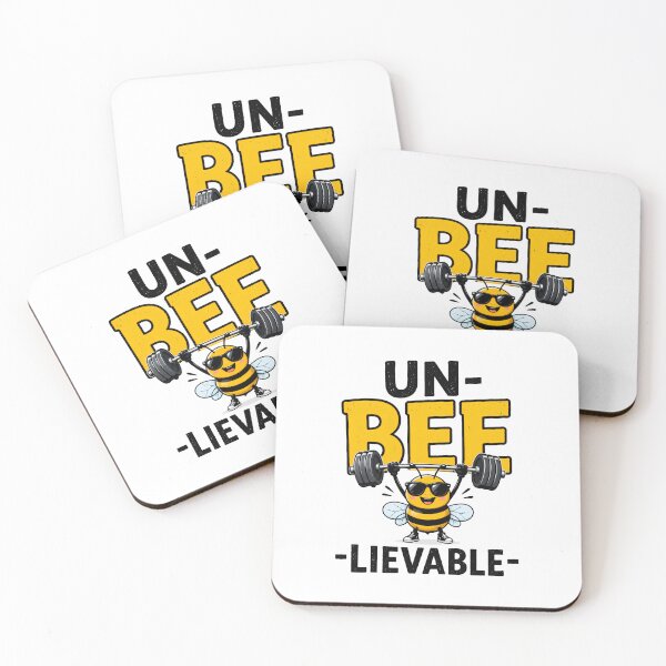 Item preview, Un-BEE-lievable – Funny Gym & Workout Pun Design designed and sold by DesignsCreative.