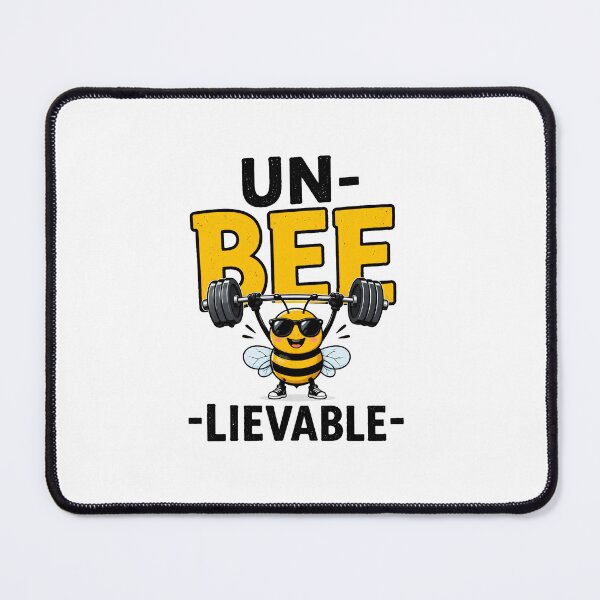 Item preview, Un-BEE-lievable – Funny Gym & Workout Pun Design designed and sold by DesignsCreative.