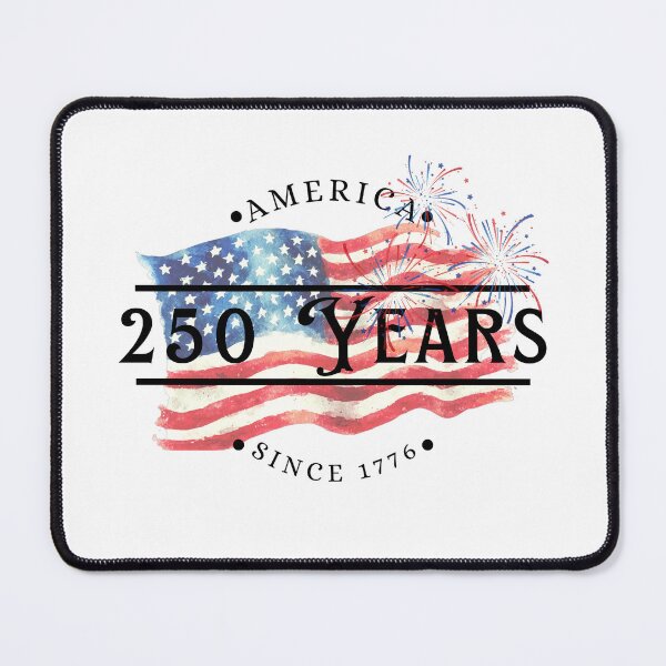 Item preview, Watercolor American Flag Design 250 Years with Fireworks II designed and sold by jeweleddesigns.