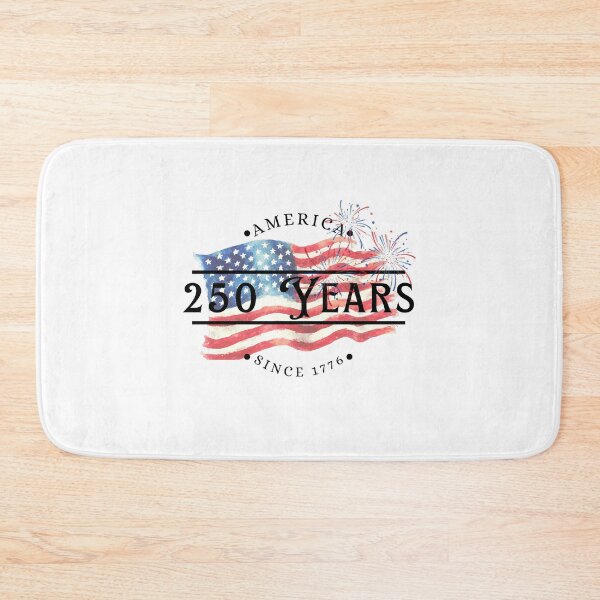Item preview, Watercolor American Flag Design 250 Years with Fireworks II designed and sold by JeweledDesigns.