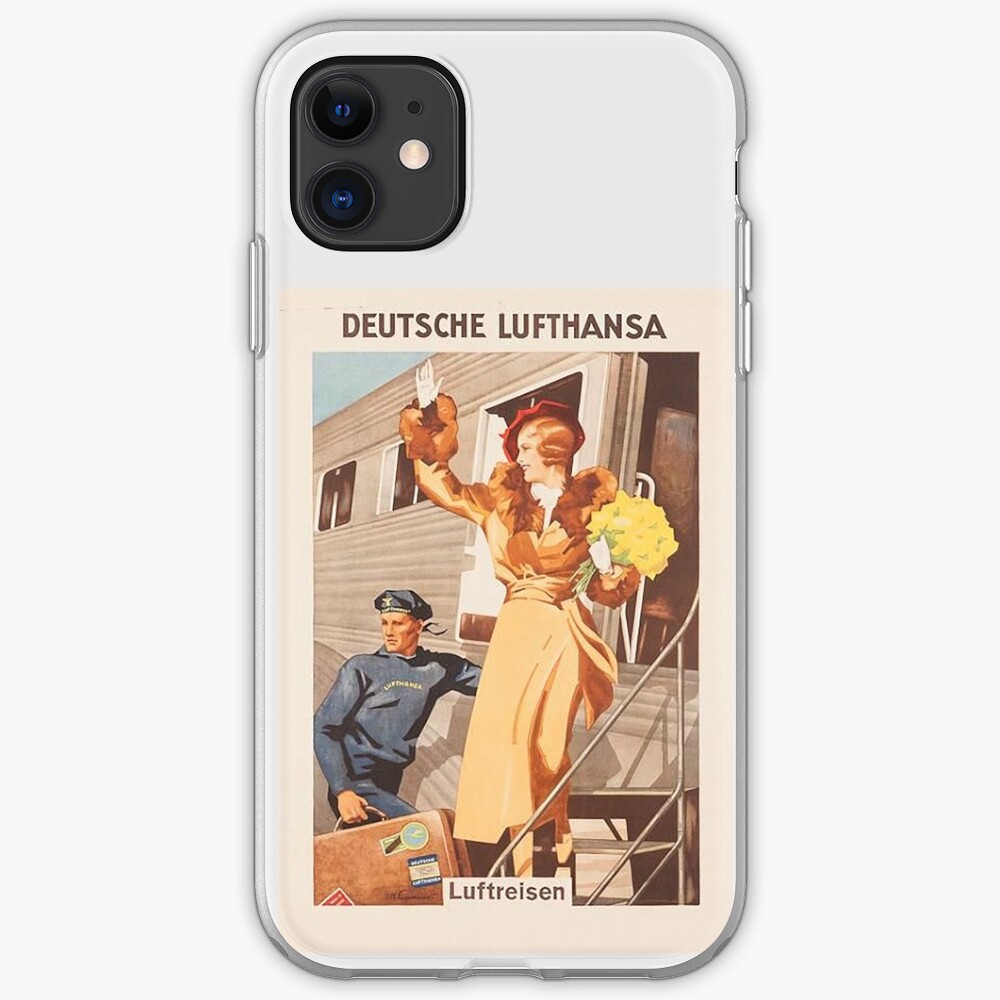 Luftreisen.. Vintage Lufthansa Ad.. circa 1930 iPhone Case & Cover