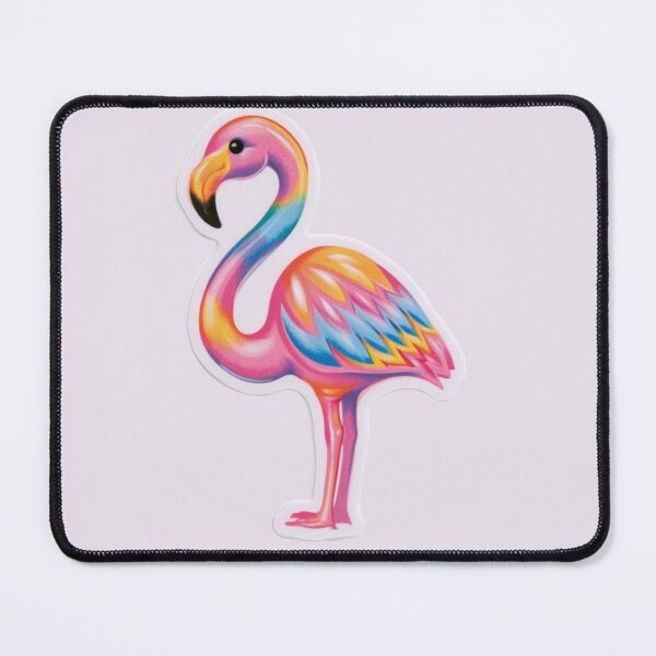 Item preview, Flamingo Sticker – Colourful Tropical Design designed and sold by The Digital Compass.