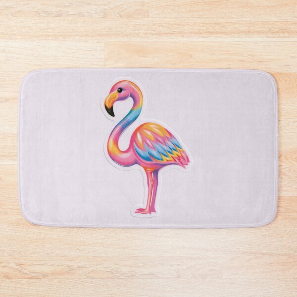 Item preview, Flamingo Sticker – Colourful Tropical Design designed and sold by The Digital Compass.