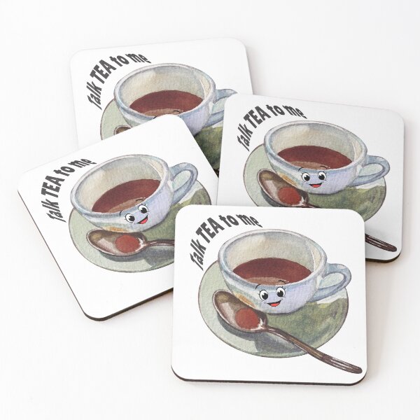 Item preview, Talk TEA to Me Sticker – Funny Tea Lover Quote, Watercolor Teacup Illustration, Cozy Tea Time Design designed and sold by Pandey14.