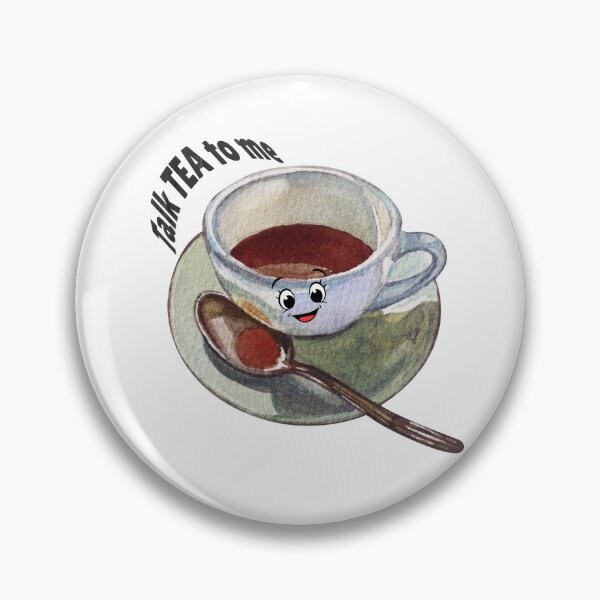 Item preview, Talk TEA to Me Sticker – Funny Tea Lover Quote, Watercolor Teacup Illustration, Cozy Tea Time Design designed and sold by Pandey14.