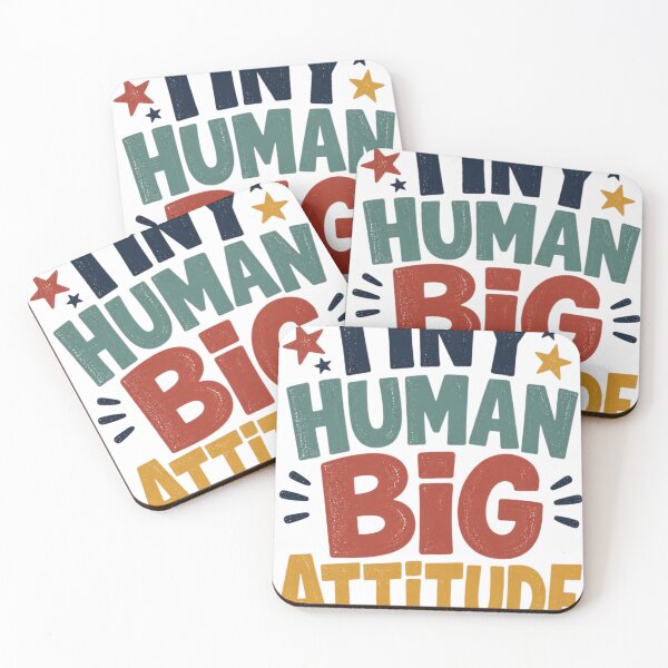 Item preview, Tiny Human Big Attitude Funny Kids T-Shirt Design designed and sold by redblink store.
