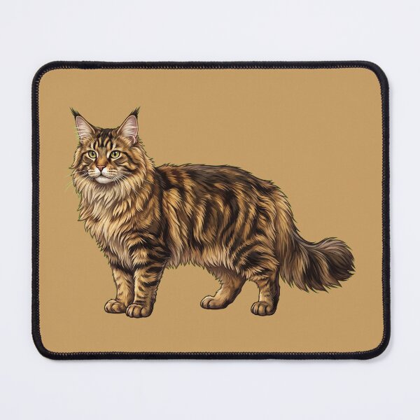 Item preview, Cute Hand-Painted Maine Coon Cat Illustration designed and sold by SYCESTORE.