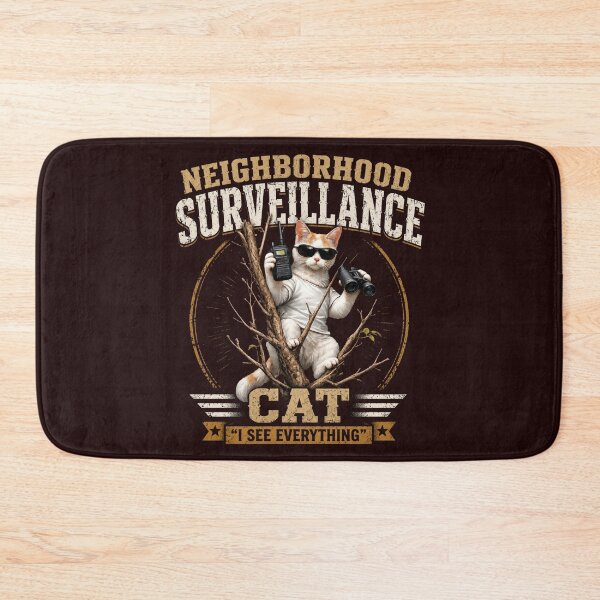Item preview, Neighborhood Surveillance Cat – I See Everything Funny Cat Lover Vintage Retro T-Shirt designed and sold by HOUSE OF TIST.