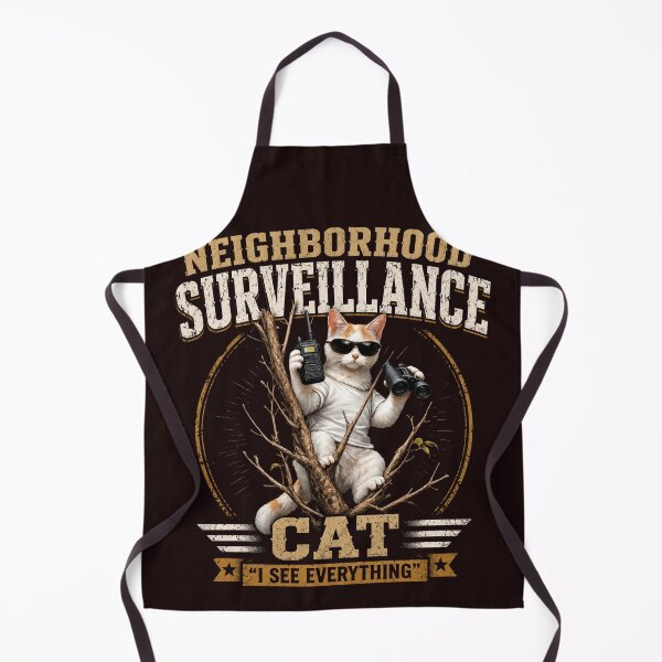 Item preview, Neighborhood Surveillance Cat – I See Everything Funny Cat Lover Vintage Retro T-Shirt designed and sold by HOUSE OF TIST.