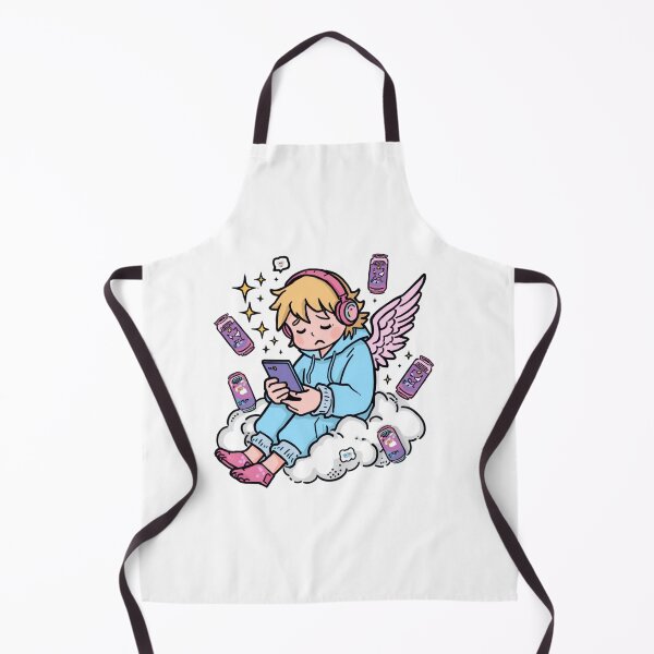 Item preview, Cute Angel Gamer Boy Sticker | Kawaii Mobile Addict Anime Character Art designed and sold by Vvmd.