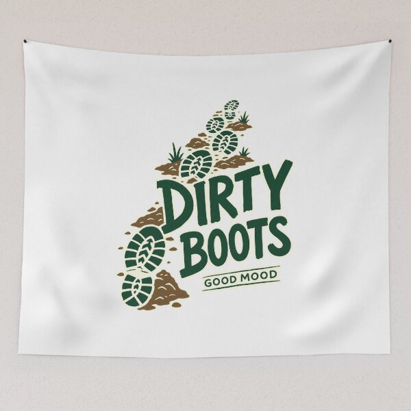 Item preview, Dirty Boots Good Mood Hiking designed and sold by pirminio.