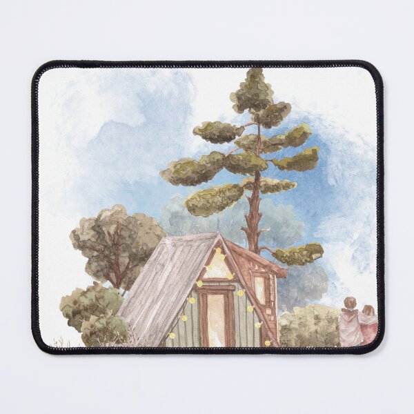 Item preview, Watercolor Cozy A Frame Cabin Couple designed and sold by mug&more station.