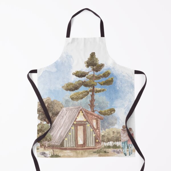 Item preview, Watercolor Cozy A Frame Cabin Couple designed and sold by mug&more station.