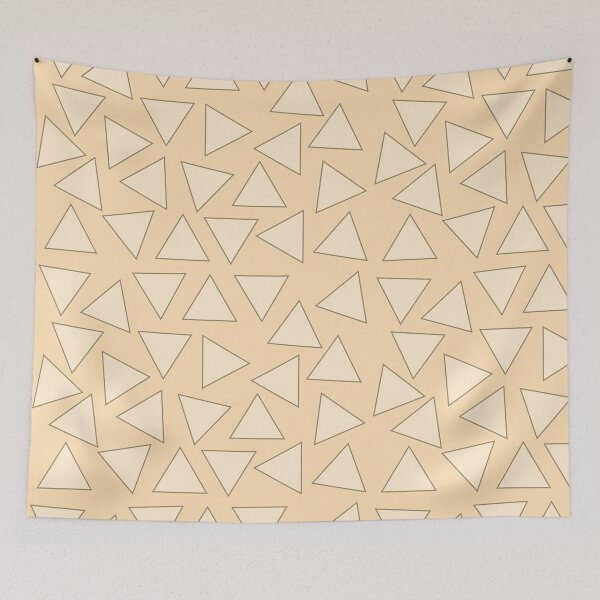 Item preview, Minimalist Soft Peach Triangular Mosaic Pastel Geometric Line Art Pattern designed and sold by LensDyn™.