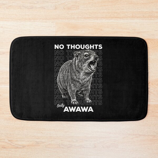 Item preview, No Thoughts Only Awawa Screaming Rock Hyrax Meme designed and sold by d247.