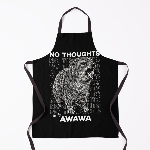 Item preview, No Thoughts Only Awawa Screaming Rock Hyrax Meme designed and sold by d247.