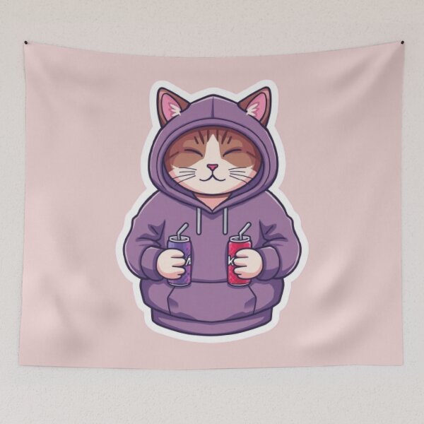 Item preview, No Sleep Just Gaming Cat Sticker designed and sold by Stylestickers55.
