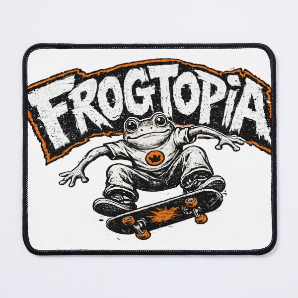 Item preview, Frogtopia Skateboarding Frog Vintage Skater Graphic T-Shirt designed and sold by Moss & Mellow.