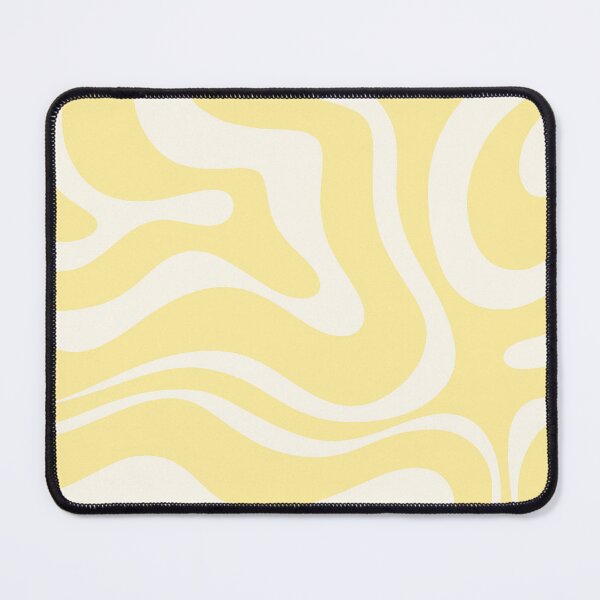 Item preview, Groovy Retro Modern Liquid Swirl Butter Yellow Abstract Pattern designed and sold by kierkegaard.