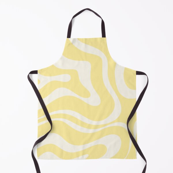 Item preview, Groovy Retro Modern Liquid Swirl Butter Yellow Abstract Pattern designed and sold by kierkegaard.