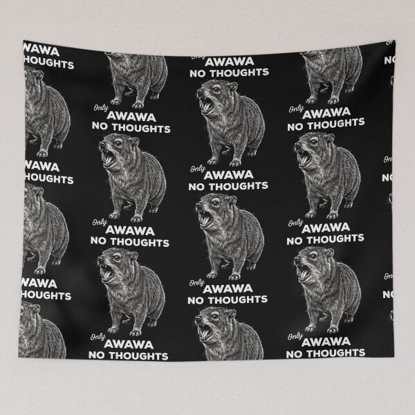 Item preview, No Thoughts Only Awawa Screaming Rock Hyrax designed and sold by d247.