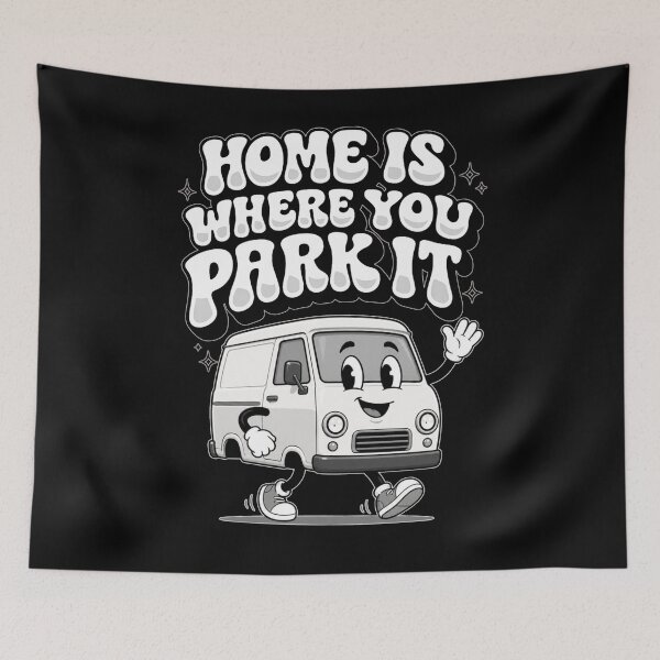Item preview, Home Is Where You Park It – Vanlife Camping Retro Camper Van Adventure Design designed and sold by VANLIFE..