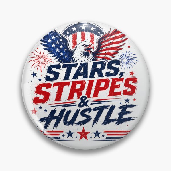 Item preview, Stars Stripes and Hustle designed and sold by TrendGage.