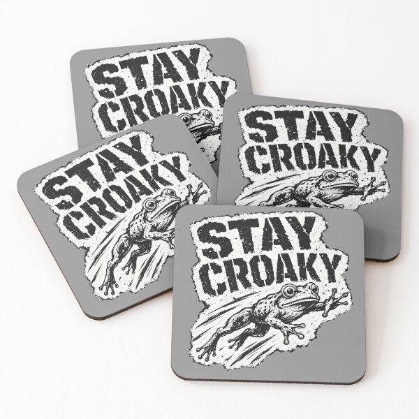 Item preview, Stay Croaky Funny Frog Vintage Retro Graphic T-Shirt designed and sold by Moss & Mellow.