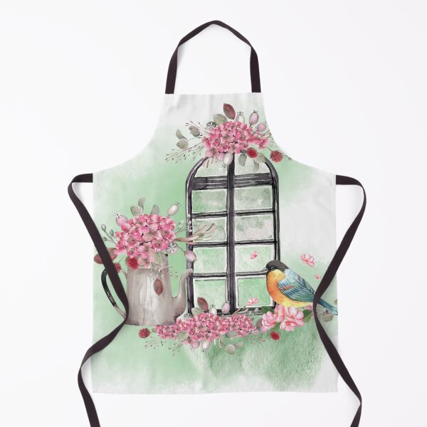 Item preview, Watercolor Cottage Window Pink Flowers Bird designed and sold by mug&more station.
