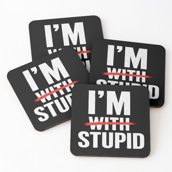 Item preview, 'm With Stupid Crossed Out Funny Shirt designed and sold by purrtees.