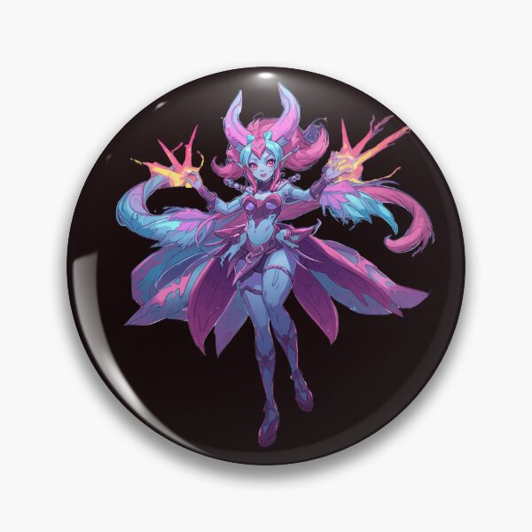 Item preview, Neon Demon Sorceress Anime Girl | Fantasy Mage Warrior Kawaii Art designed and sold by Vvmd.