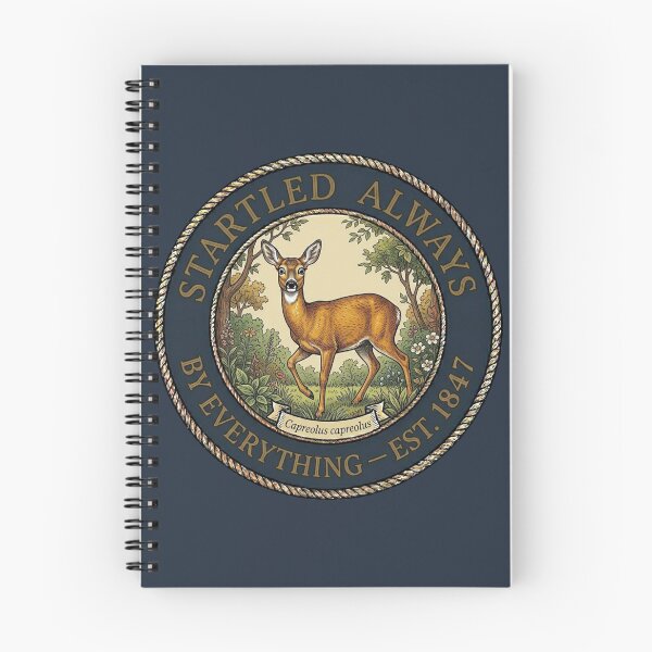 Item preview, Startled Always by Everything Roe Deer Humor Badge designed and sold by CalmCapy Co.