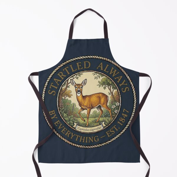 Item preview, Startled Always by Everything Roe Deer Humor Badge designed and sold by CalmCapy Co.