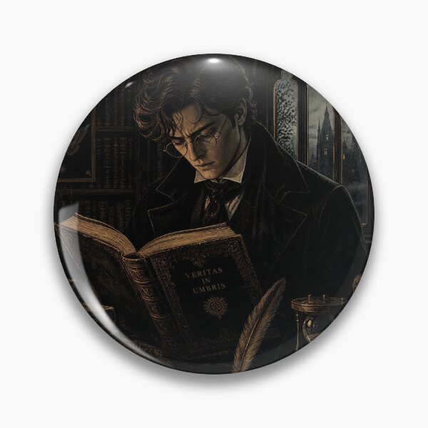 Item preview, Dark Academia Gothic Scholar Art - Vintage Moody Library Print designed and sold by VineVibe16Studio.