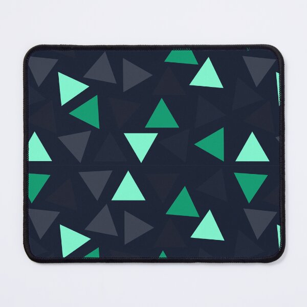 Item preview, Cyberpunk Neon Mint Triangles Glowing Dark Tech Seamless Prism Pattern designed and sold by LensDyn™.