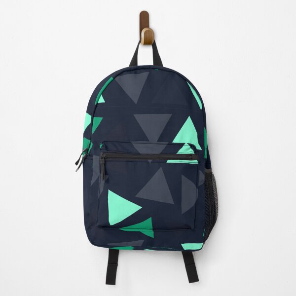 Item preview, Cyberpunk Neon Mint Triangles Glowing Dark Tech Seamless Prism Pattern designed and sold by LensDyn™.