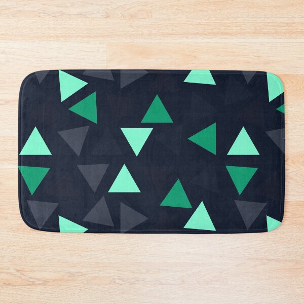 Item preview, Cyberpunk Neon Mint Triangles Glowing Dark Tech Seamless Prism Pattern designed and sold by LensDyn™.