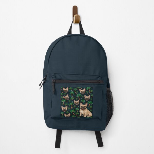Item preview, Tropical French Bulldog Palm Tree Pattern designed and sold by POD DYNASTY | Original Print On Demand T-Shirt Graphics.