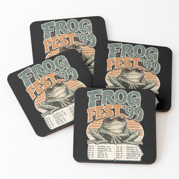Item preview, Frog Fest 99 Vintage Retro Frog Music Festival Graphic T-Shirt designed and sold by Moss & Mellow.