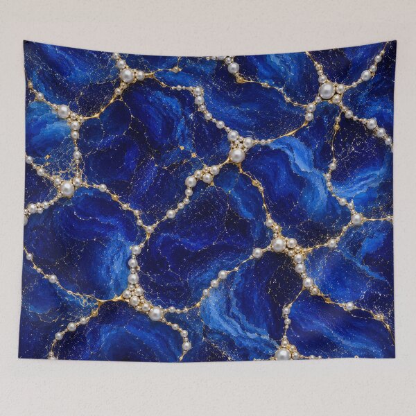 Item preview, Kintsugi of Pearls, Sapphire and Gold designed and sold by LegademaArt.