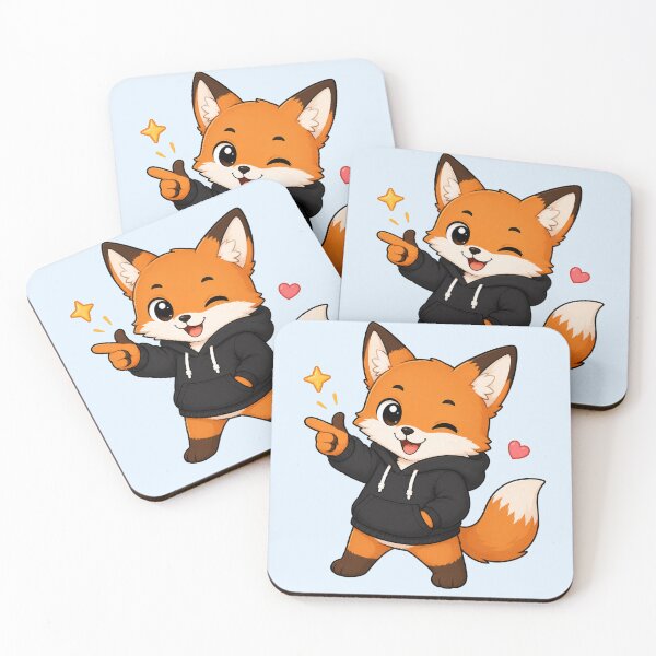 Item preview, Cute Kawaii Red Fox Wearing Hoodie designed and sold by Seculinator.