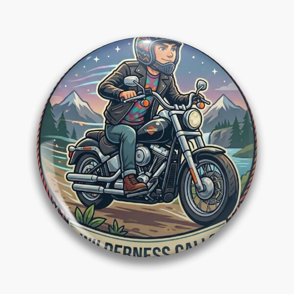 Item preview, Wilderness Calls Motorcycle Boy Sticker designed and sold by venus-st.