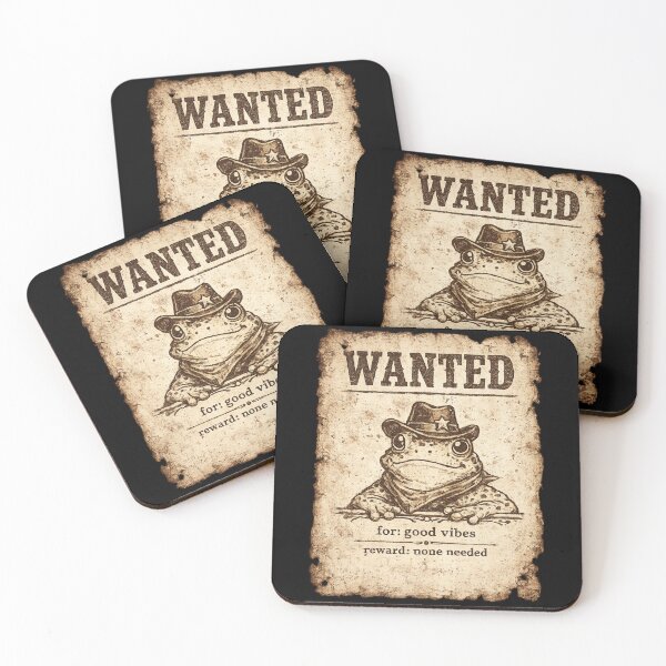 Item preview, Wanted Frog Funny Western Cowboy Frog Vintage Poster T-Shirt designed and sold by Moss & Mellow.