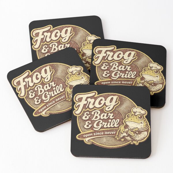 Item preview, Frog Bar and Grill Vintage Retro Restaurant Frog Graphic Tee designed and sold by Moss & Mellow.